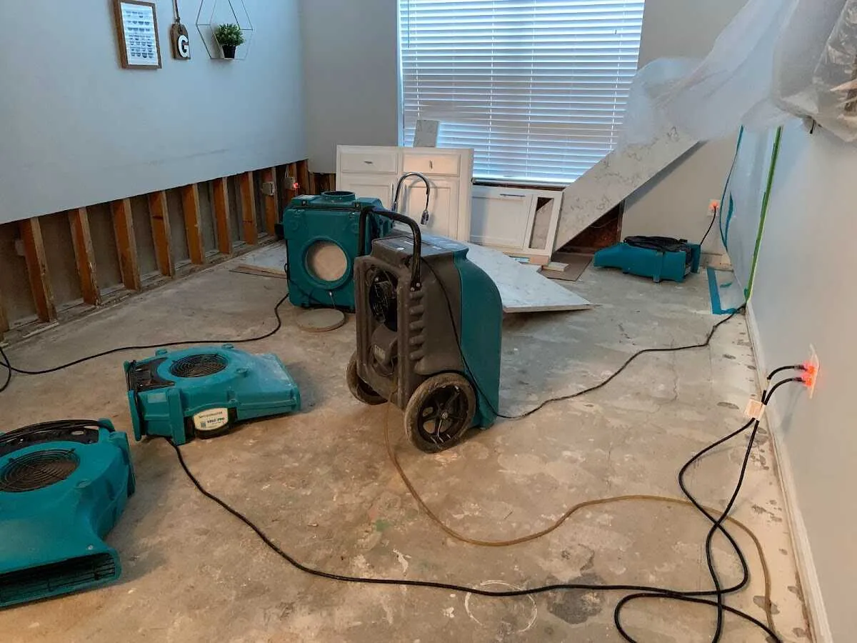 Dehumidifier in flood-cut room for Water Extraction & Removal in Kentfield